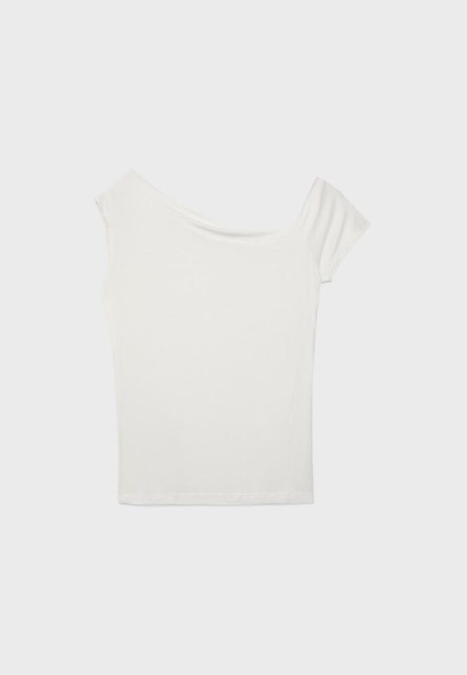 Tričko s asymetrickým zapínáním na knoflíky