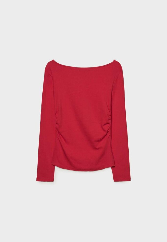 Tričko s dlouhým rukávem a řasením