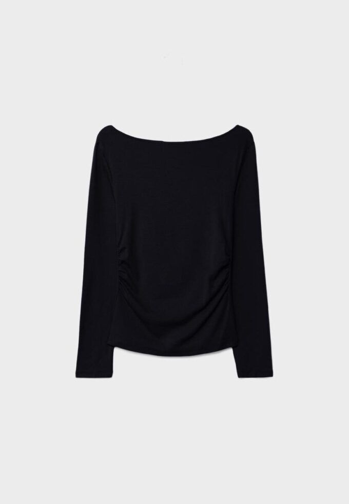 Tričko s dlouhým rukávem a řasením