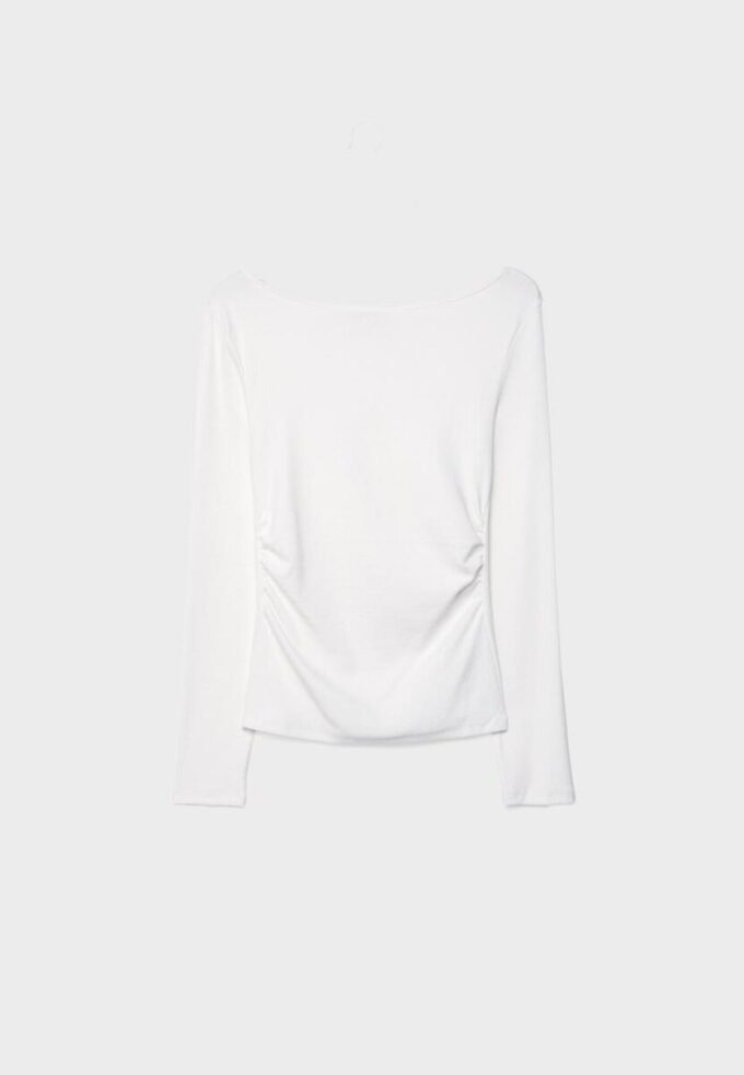 Tričko s dlouhým rukávem a řasením