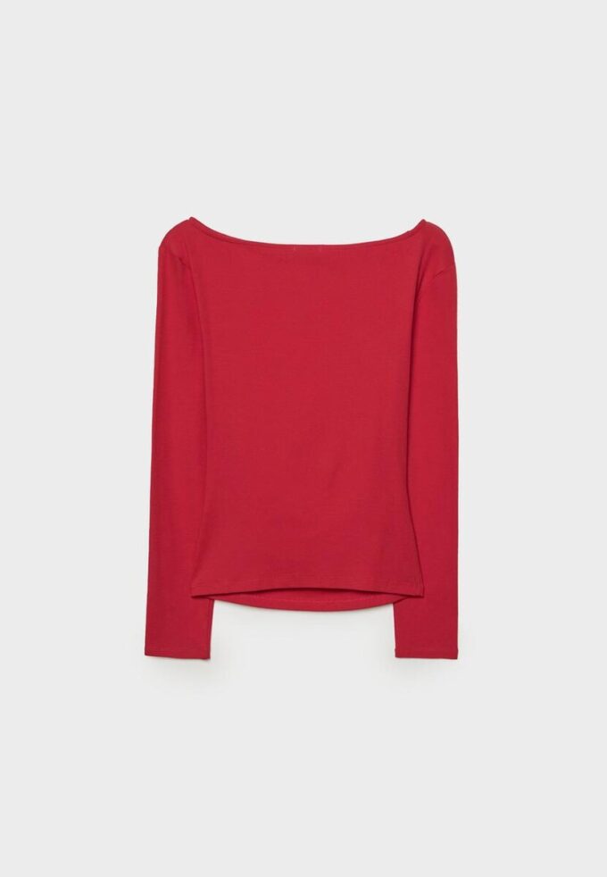 Tričko s dlouhým rukávem a řasením