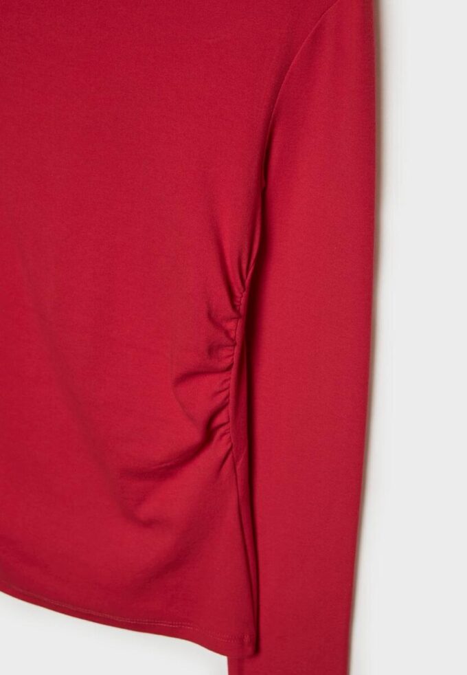 Tričko s dlouhým rukávem a řasením