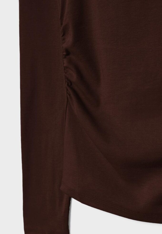 Tričko s dlouhým rukávem a řasením