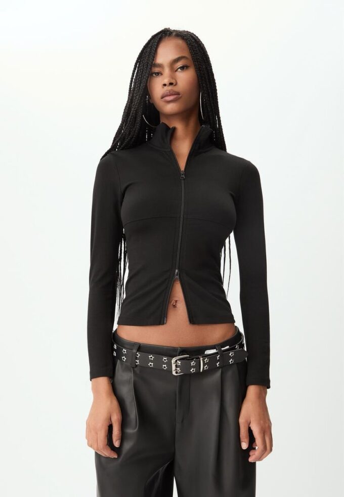 Tričko s dvojitým zipem