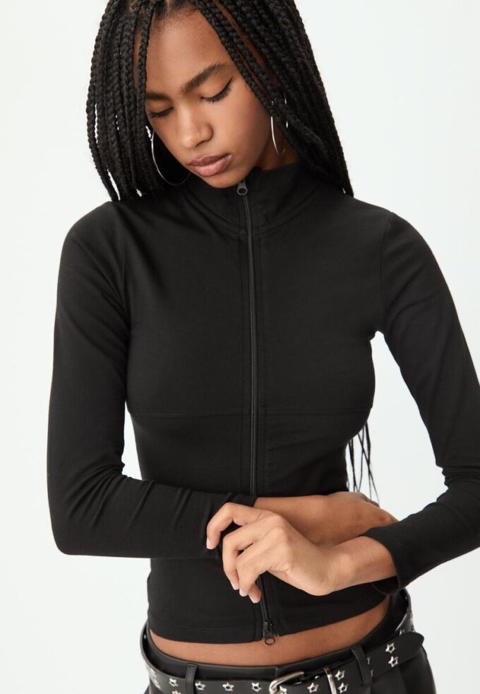 Tričko s dvojitým zipem