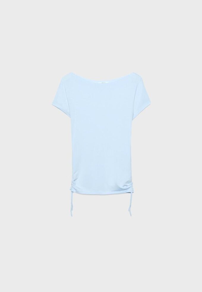 Tričko s krátkým rukávem a bočním řasením Tričko s krátkým rukávem a bočním řasením