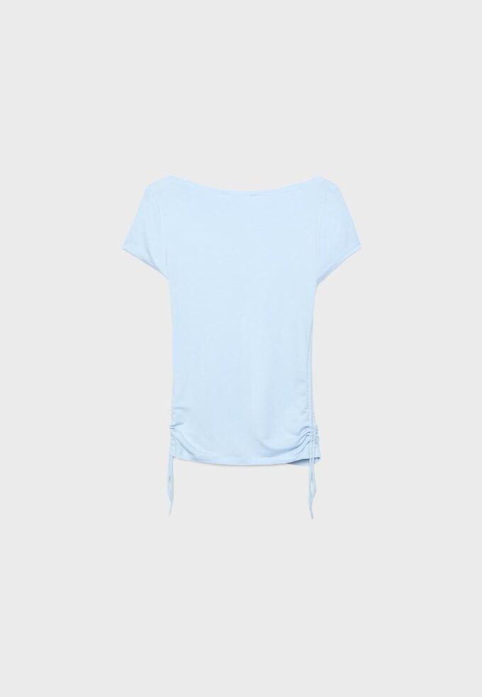 Tričko s krátkým rukávem a bočním řasením Tričko s krátkým rukávem a bočním řasením