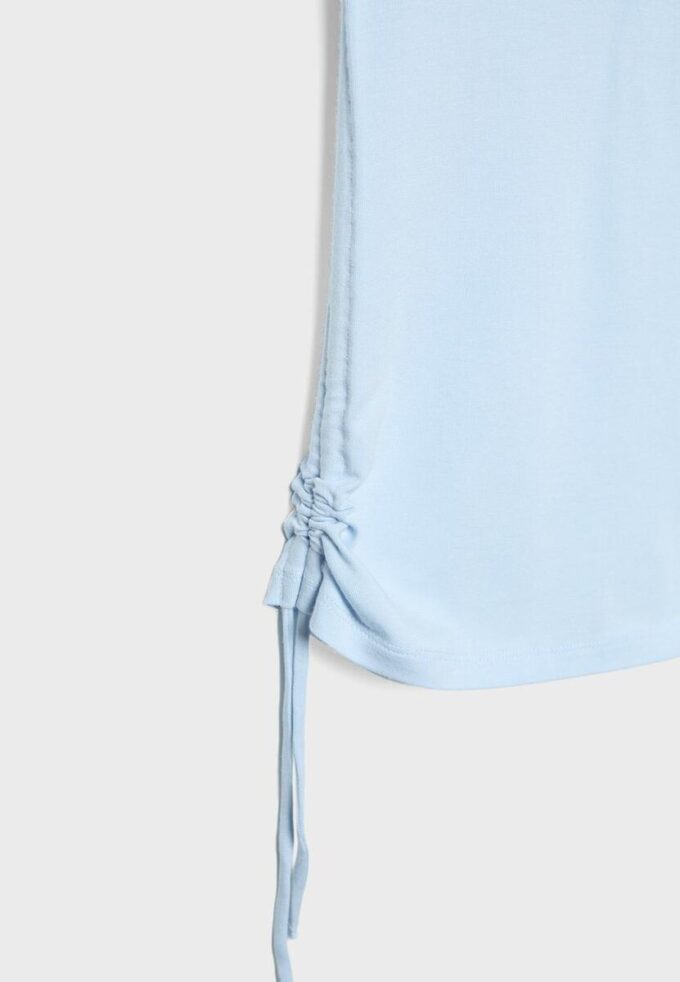 Tričko s krátkým rukávem a bočním řasením Tričko s krátkým rukávem a bočním řasením