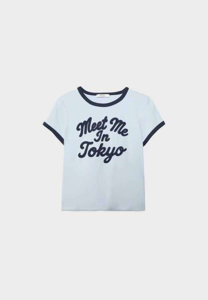 Tričko s krátkým rukávem a kontrastním potiskem