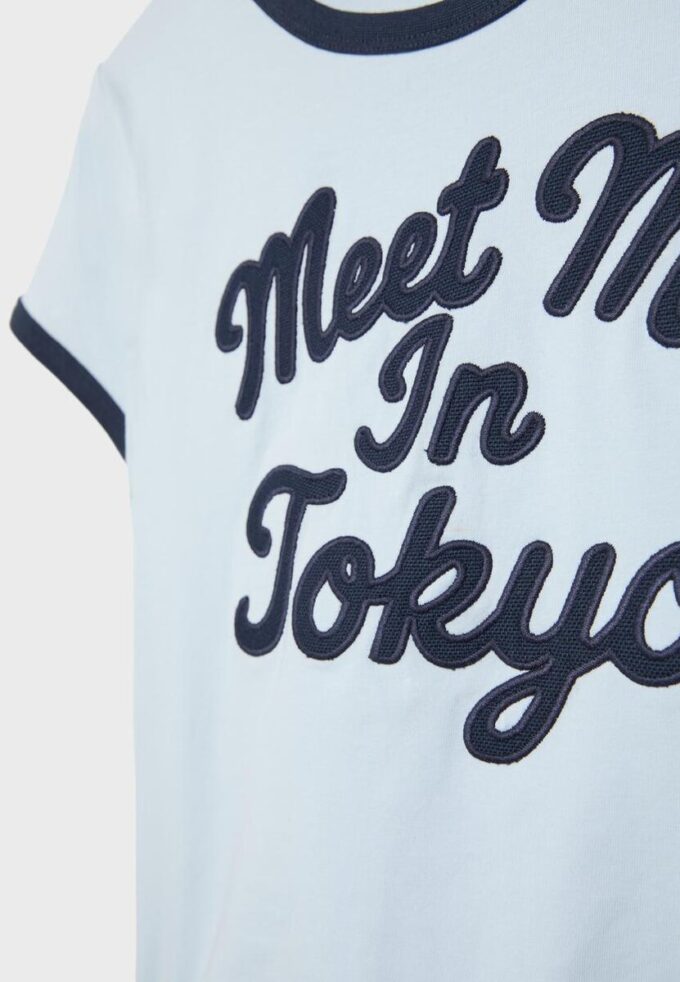 Tričko s krátkým rukávem a kontrastním potiskem