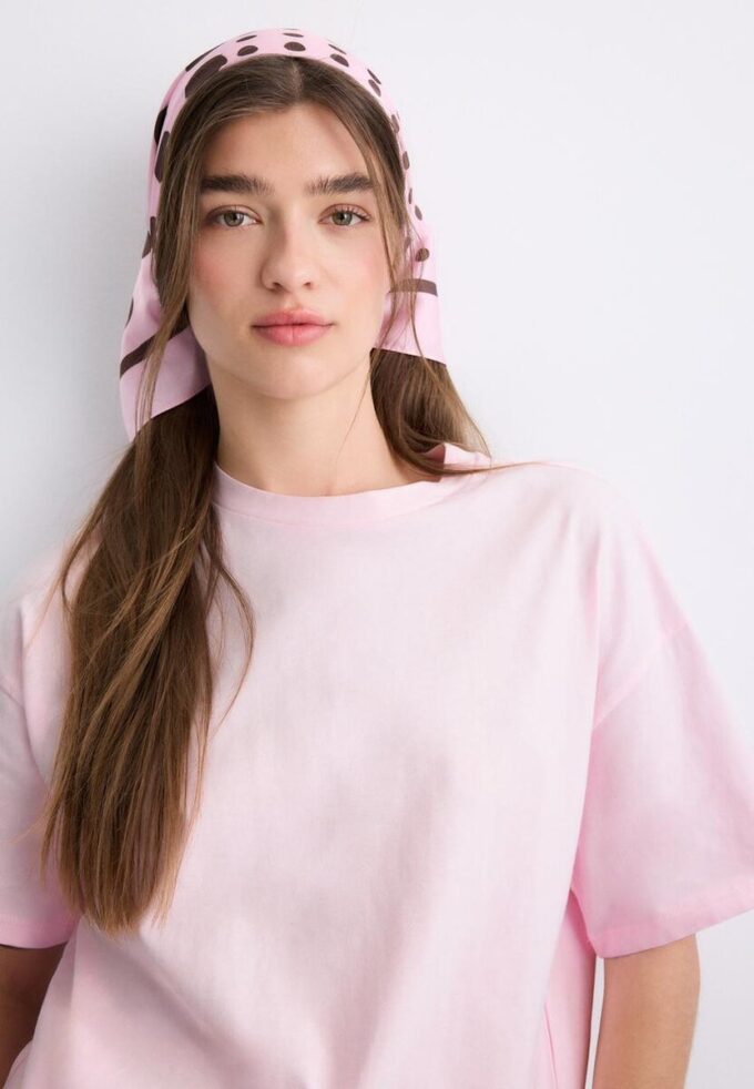 Tričko s krátkým rukávem a krajkovým lemem Tričko s krátkým rukávem a krajkovým lemem