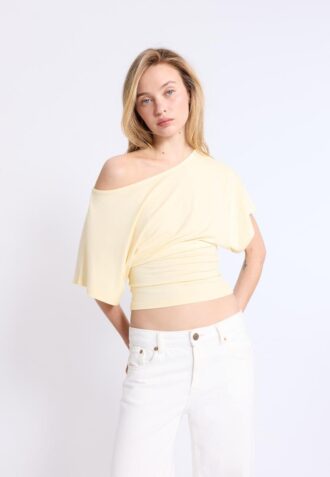 Tričko s krátkým rukávem a lodním výstřihem