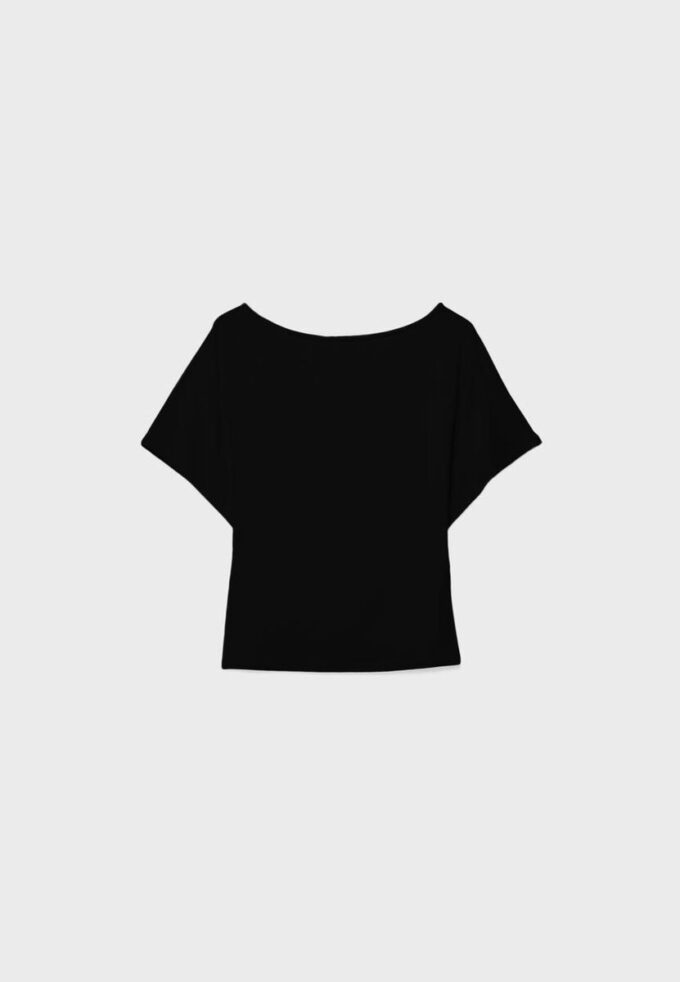 Tričko s krátkým rukávem a lodním výstřihem