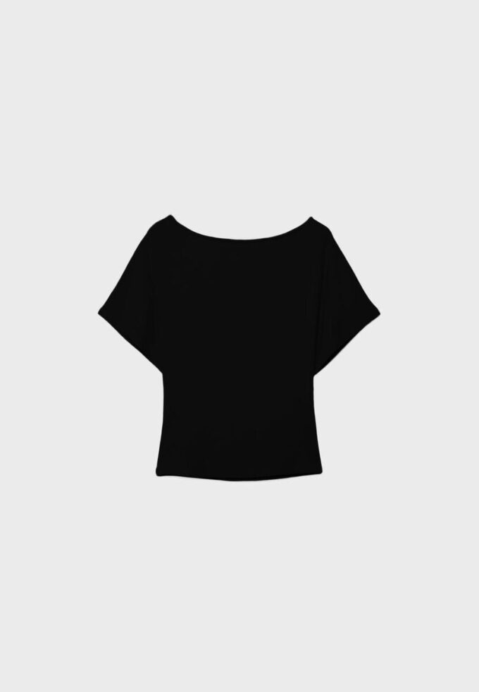 Tričko s krátkým rukávem a lodním výstřihem