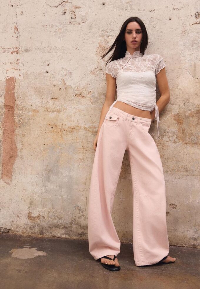 Tričko s krátkým rukávem ve stylu qipao