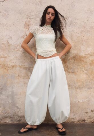 Tričko s krátkým rukávem ve stylu qipao