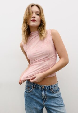 Tričko ze řaseného tylu