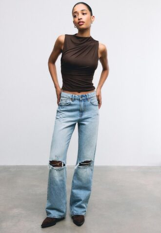 Tričko ze řaseného tylu