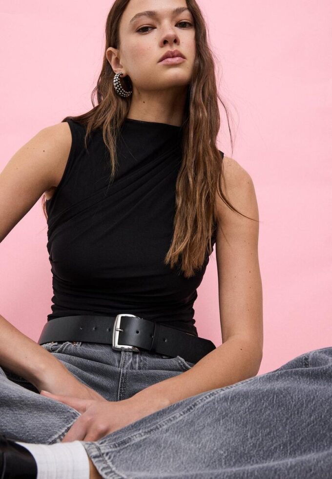 Tričko ze řaseného tylu