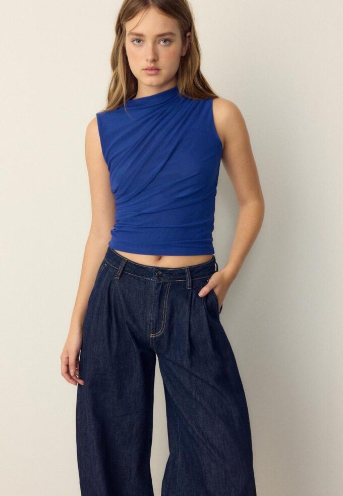 Tričko ze řaseného tylu