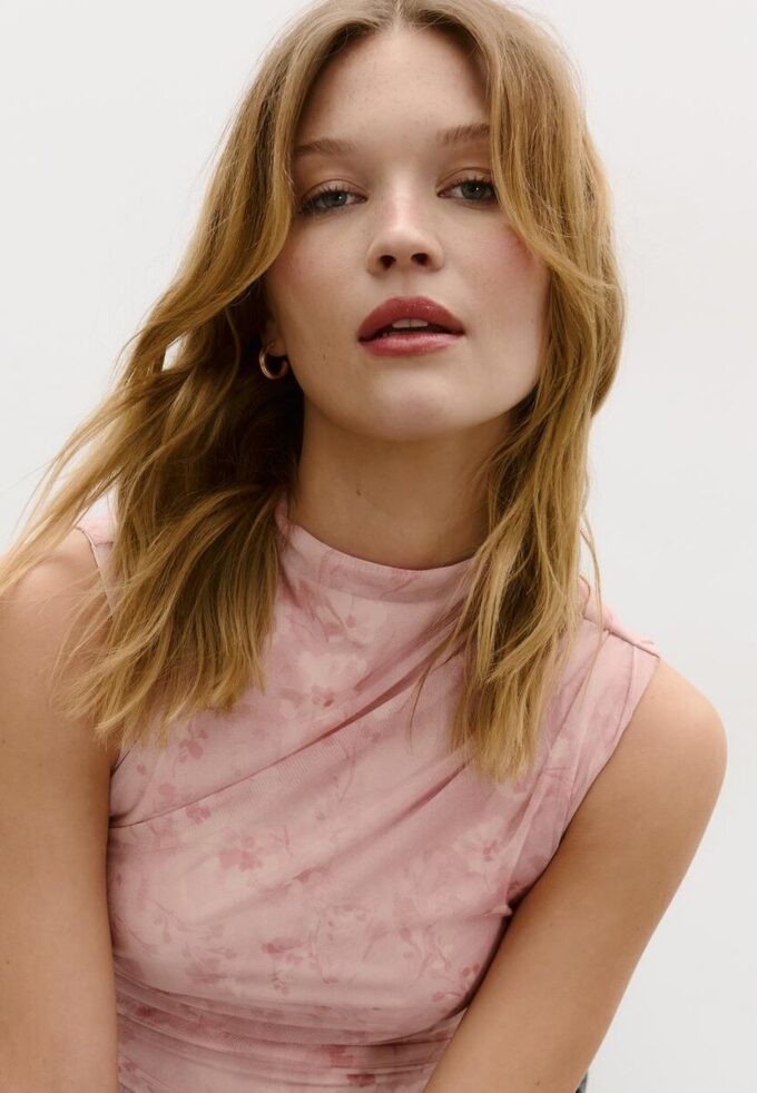 Tričko ze řaseného tylu Tričko ze řaseného tylu