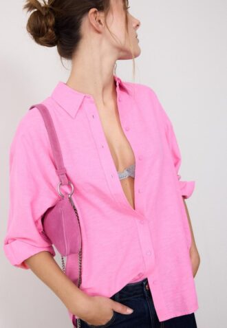 Vlající košile s lněným vzhledem