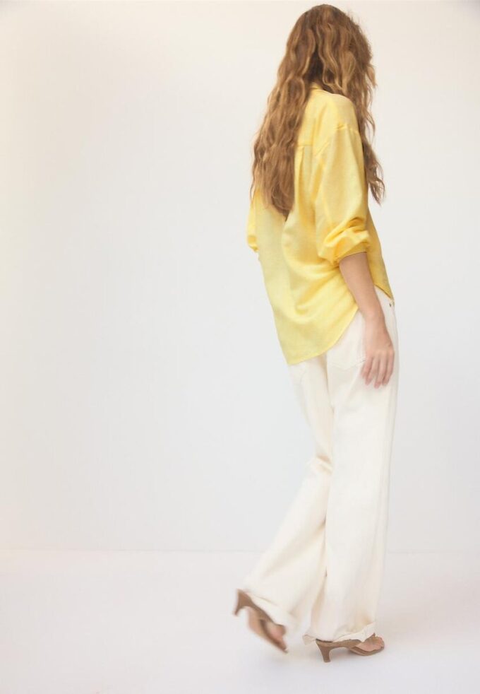 Vlající košile s lněným vzhledem Vlající košile s lněným vzhledem