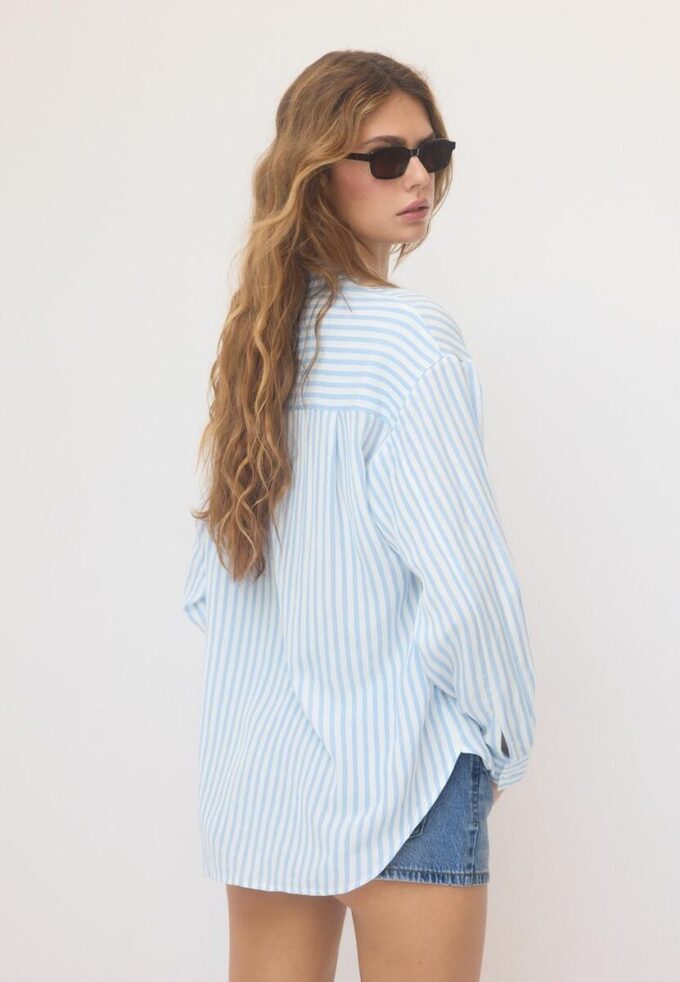 Vlající košile s lněným vzhledem Vlající košile s lněným vzhledem