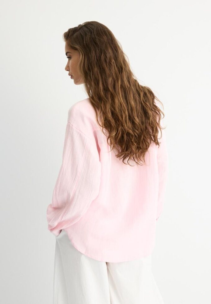 Vlající košile s lněným vzhledem Vlající košile s lněným vzhledem