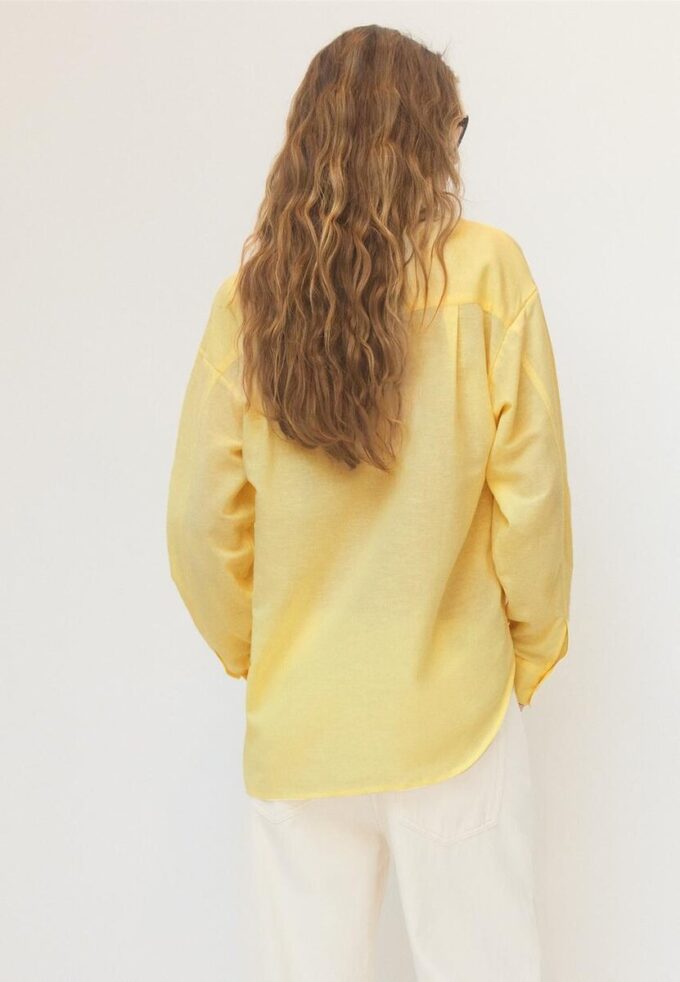 Vlající košile s lněným vzhledem Vlající košile s lněným vzhledem