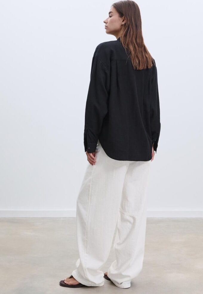 Vlající košile s lněným vzhledem Vlající košile s lněným vzhledem