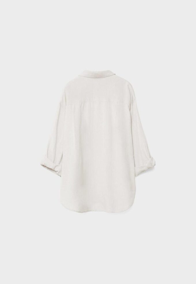 Vlající košile s lněným vzhledem Vlající košile s lněným vzhledem