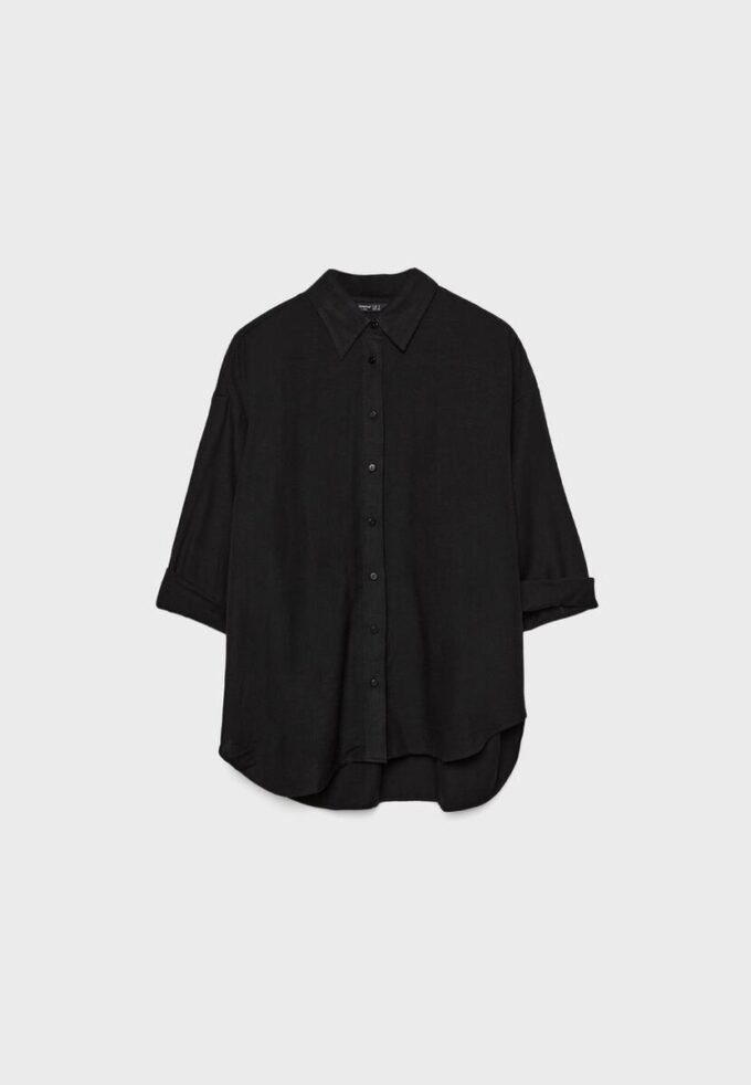 Vlající košile s lněným vzhledem Vlající košile s lněným vzhledem