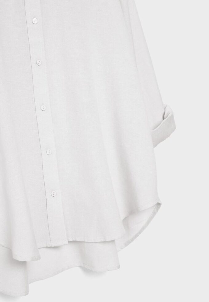 Vlající košile s lněným vzhledem Vlající košile s lněným vzhledem