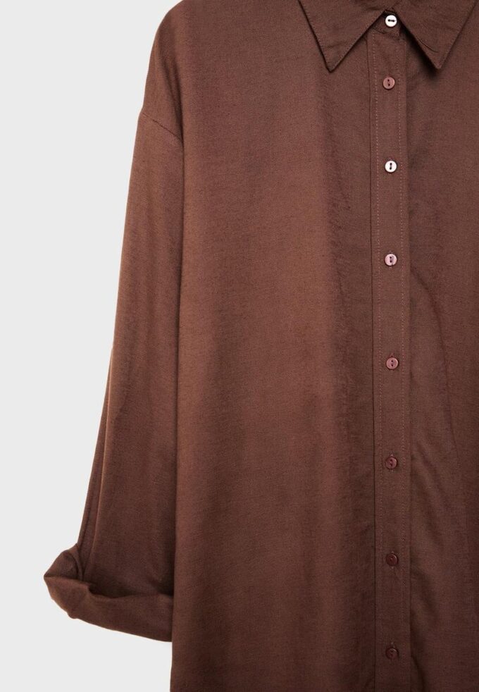 Vlající košile s lněným vzhledem Vlající košile s lněným vzhledem