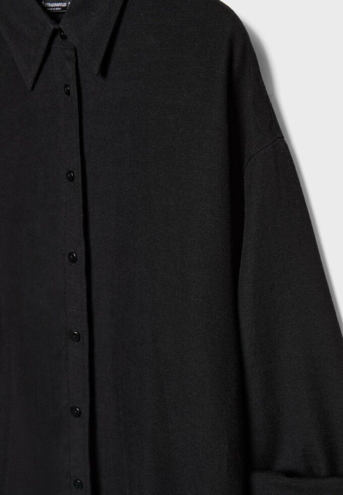 Vlající košile s lněným vzhledem Vlající košile s lněným vzhledem