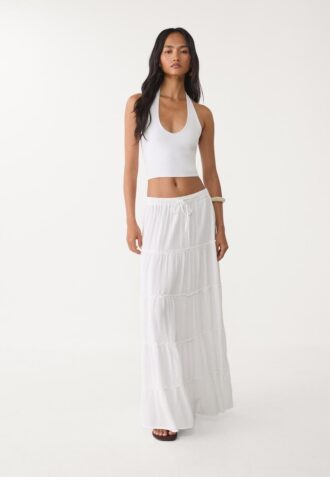 Vlající midi sukně s panely