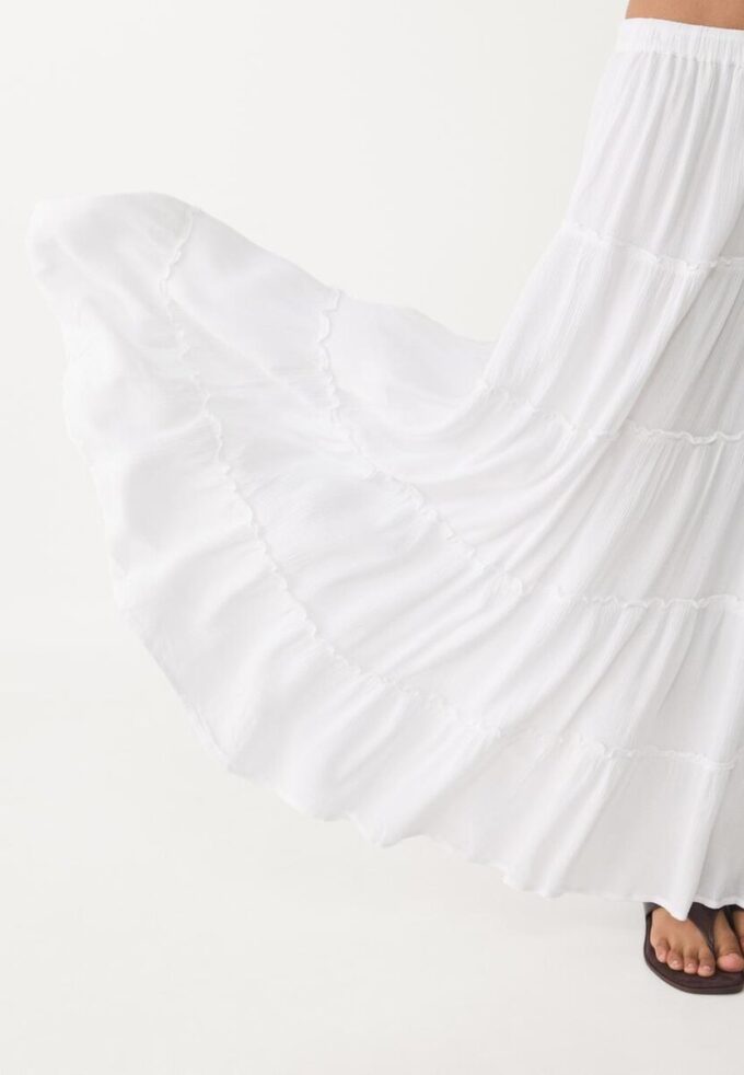 Vlající midi sukně s panely