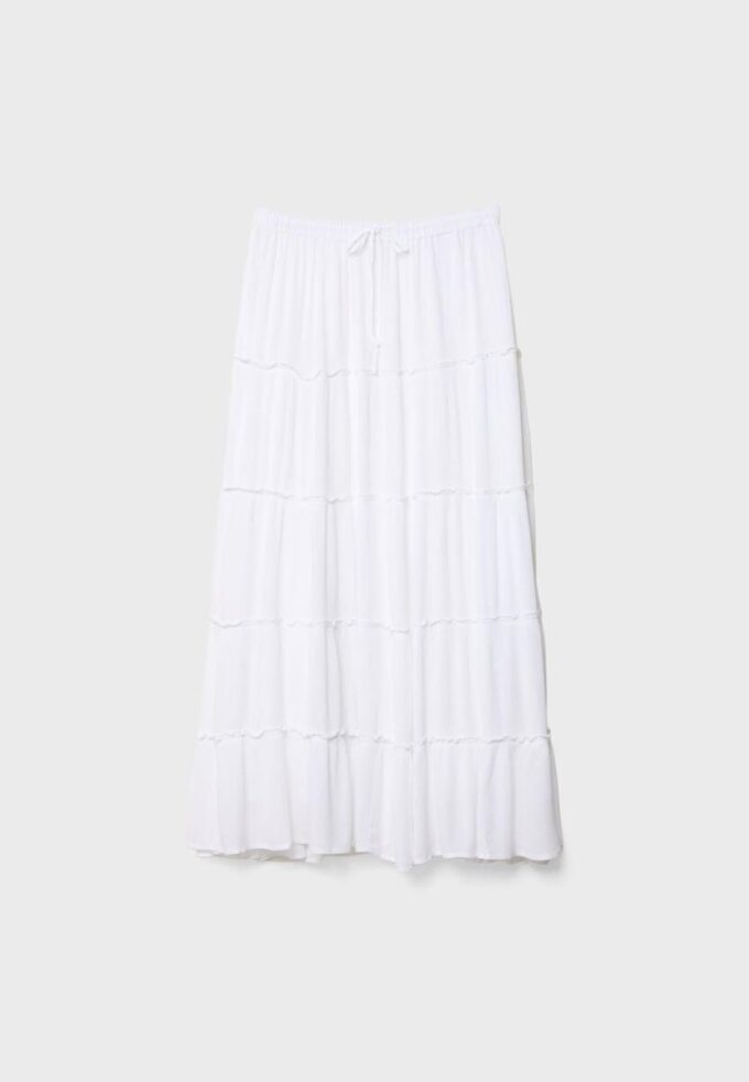 Vlající midi sukně s panely