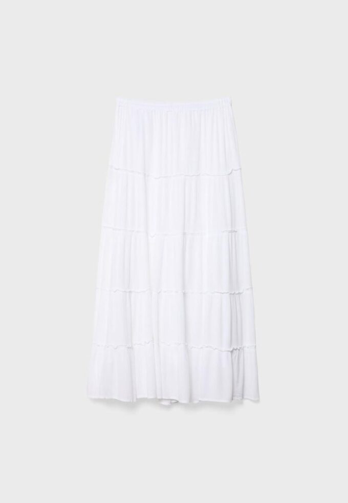 Vlající midi sukně s panely