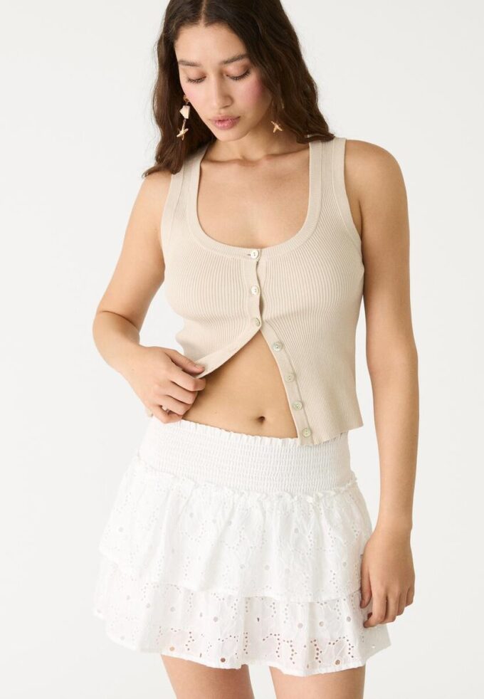 Vlající Skort s výšivkou