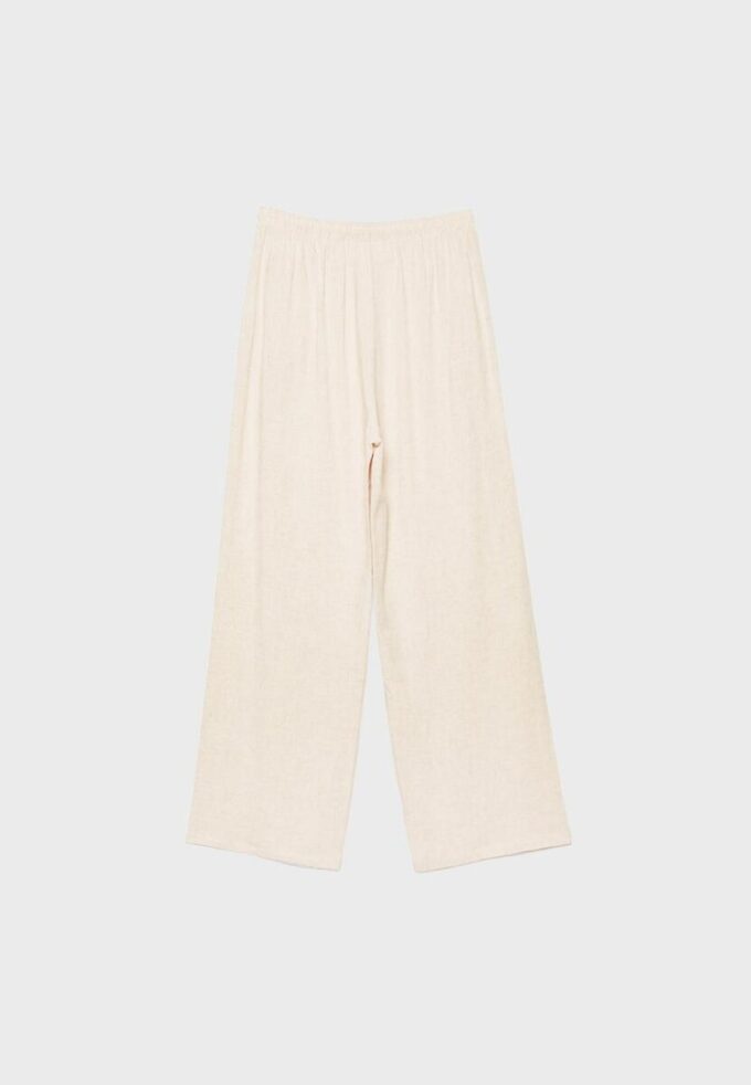 Volné kalhoty s efektem lnu Volné kalhoty s efektem lnu