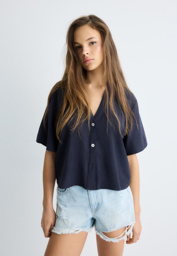 Volná košile s knoflíky