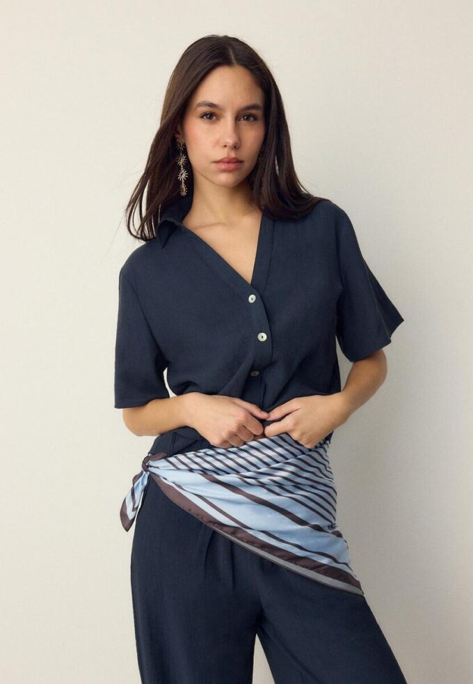 Volná košile s knoflíky