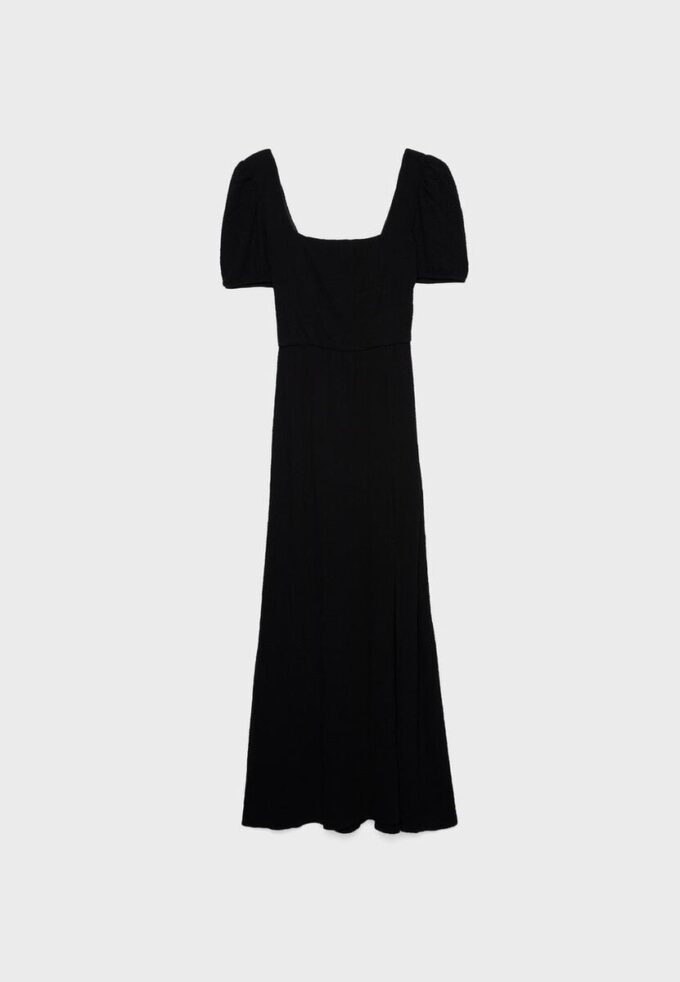 Volné maxi šaty s kříženým zadním dílem Volné maxi šaty s kříženým zadním dílem