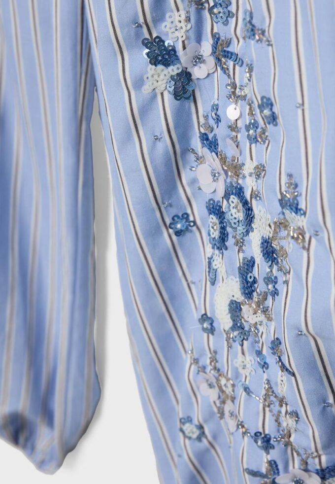 Vyšívané kalhoty s balónovým střihem