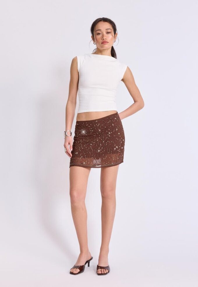 Vyšívaná mini Skort