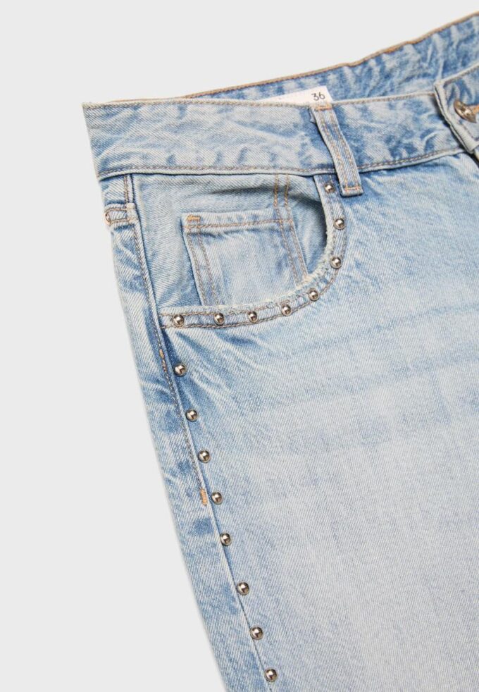 Wide Leg džíny s cvočky