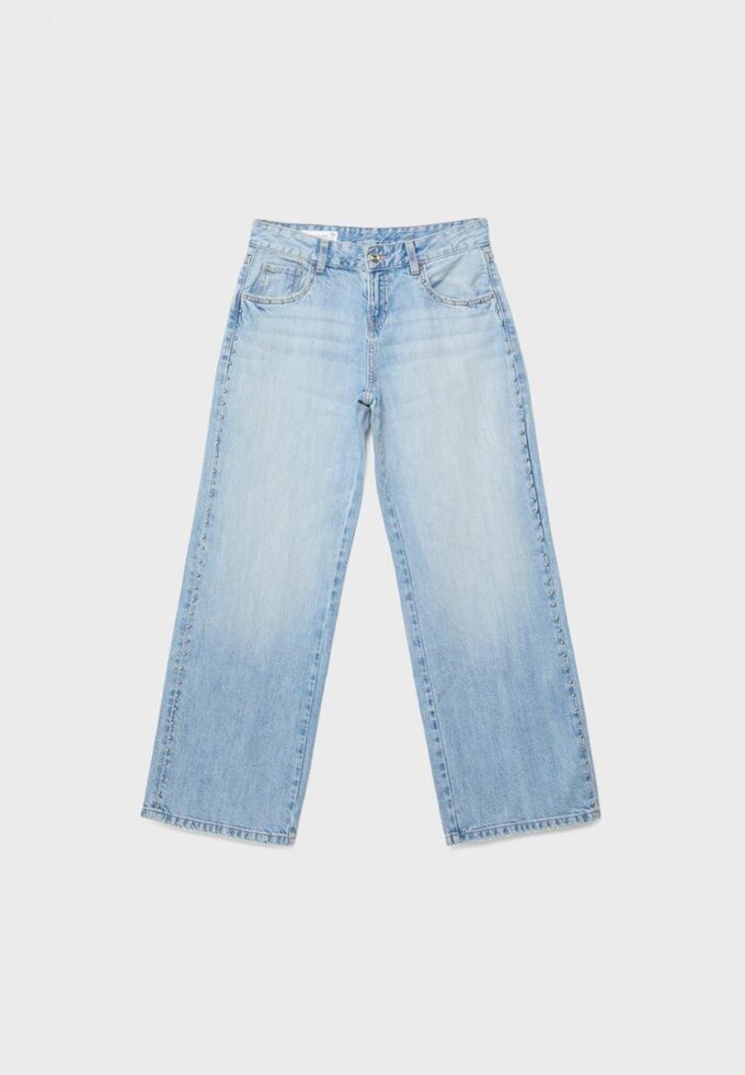 Wide Leg džíny s cvočky