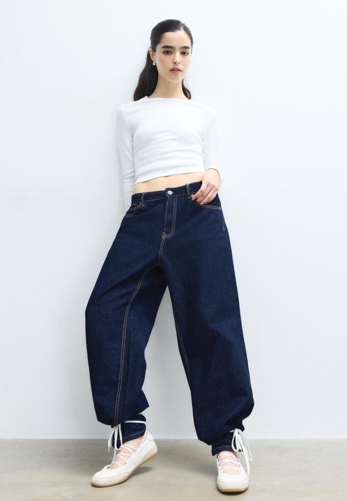 Základní bavlněné tričko s dlouhým rukávem